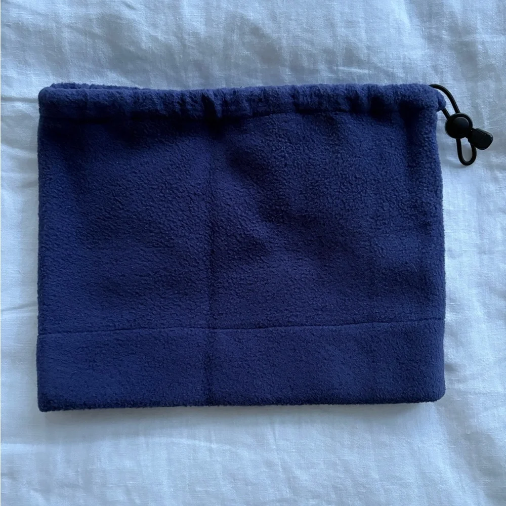 Dark Blue Handmade Fleece Neck Warmer Hat combo.